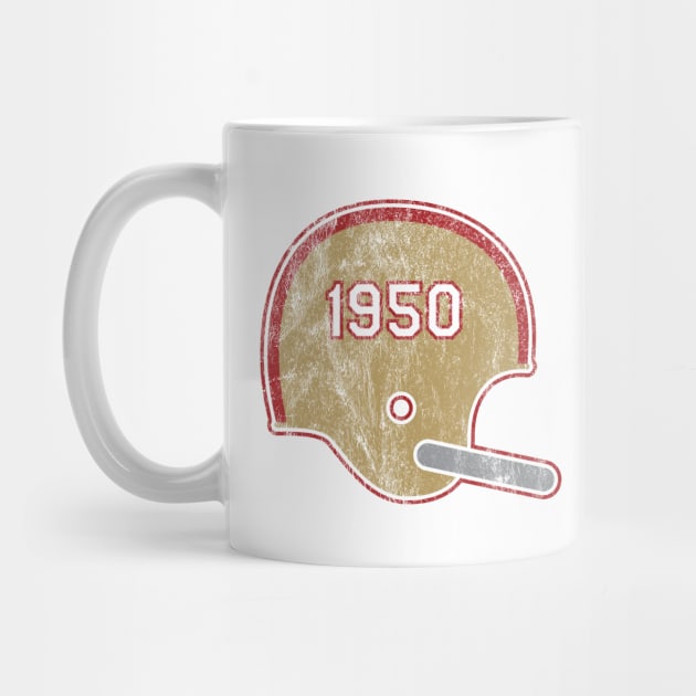 San Francisco 49ers Year Founded Vintage Helmet by Rad Love